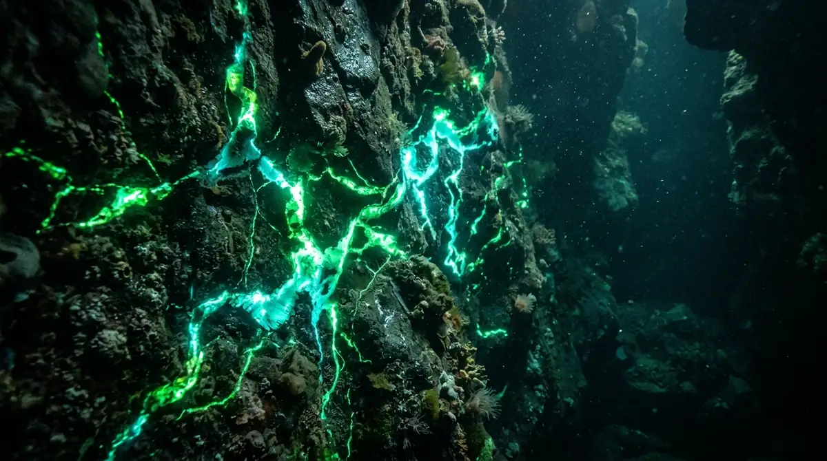 Dark textured cavern wall