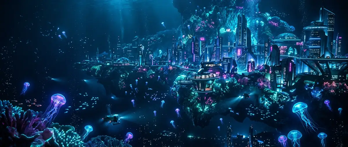 Underwater Cyberpunk City